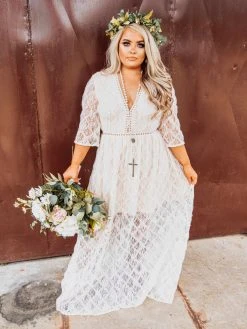 D & J Industries Angel Eyes Dress - Ivory Bridal