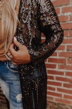 Dongguan Haohoo Clothing CO., Ltd Pre-Orders PREORDER The Royal Sequin Duster - Black