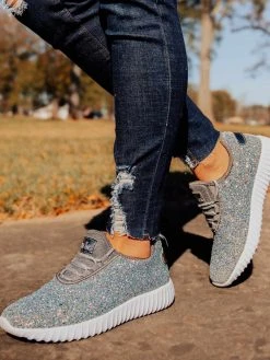 Mango Glitter Bomb Sneakers - Pewter