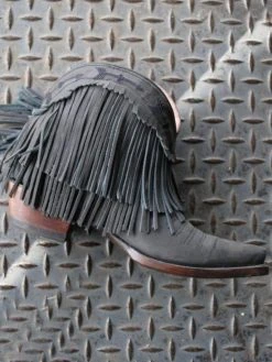 Lane Boots Spitfire Fringe Booties Black By Lane New Arrivals