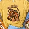 Miss Mud Pie Clothing Aint My First Rodeo Tee - Mustard 1 Miss Mud Pie Clothing Aint My First Rodeo Tee - Mustard