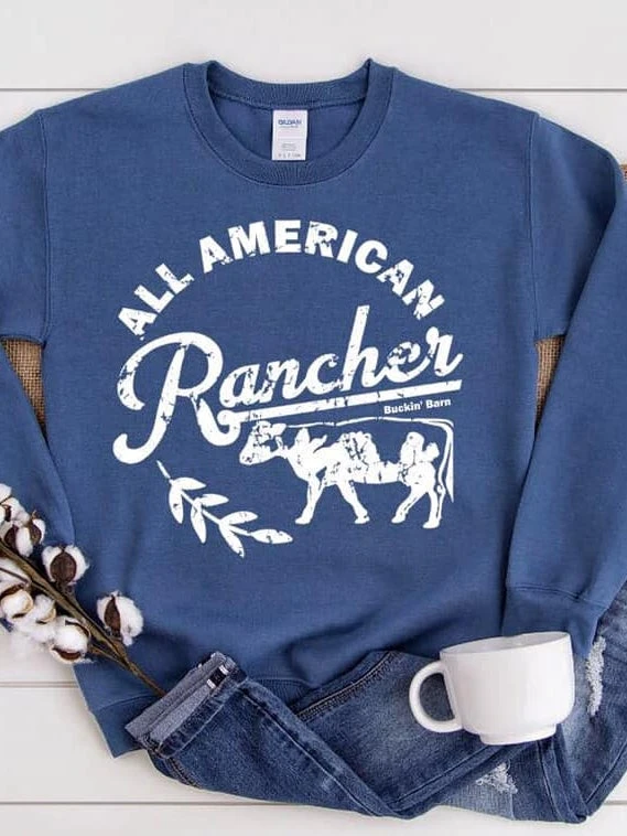 Buckin Barn All American Rancher Sweatshirt 3 Buckin Barn All American Rancher Sweatshirt