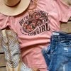 Miss Mud Pie Clothing Don't Be All Hat And No Cowgirl T-shirt - Desert Rose 2 Miss Mud Pie Clothing Don't Be All Hat And No Cowgirl T-shirt - Desert Rose