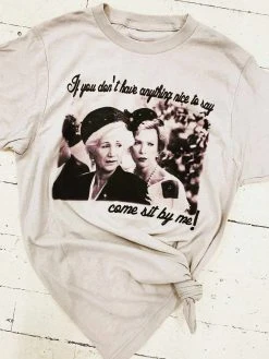 Bling-A-Gogo Come Sit By Me Tee - Light Grey