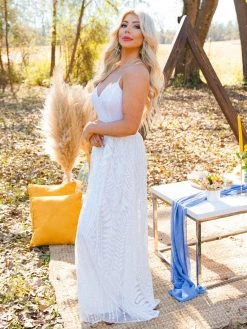 D & J Industries Dreaming Of Love — Western Wedding Dress In White Bridal