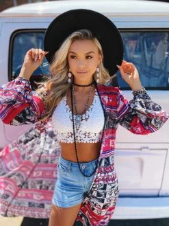 Southern Fried Chics Flirty Floral Bralette - White Bralettes