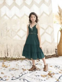 Dongguan Haohoo Clothing CO., Ltd Girls Southbound Dress - Evergreen Sale!