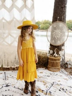 Dongguan Haohoo Clothing CO., Ltd Girls Southbound Dress - Mustard Sale!