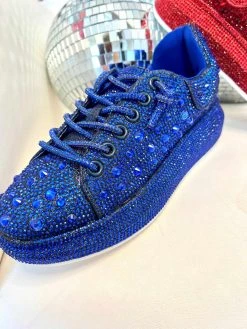 Azalea Wang Glittery Midnight Chic Sneakers