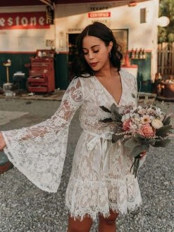 Southern Fried Chics Bridal Lacey Belle Dress - White