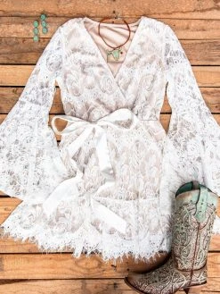 Southern Fried Chics Bridal Lacey Belle Dress - White