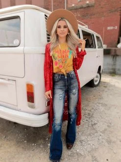 Dongguan Haohoo Clothing CO., Ltd Pre-Orders PREORDER The Royal Sequin Duster - Red