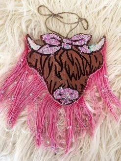Southern Custom Designs Accessories Fringe Highland Cow Freshie