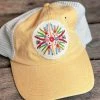 FayCo Circle Floral Yellow Hat