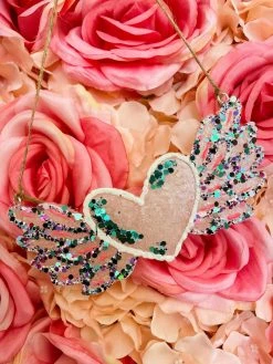 Southern Custom Designs Sparkly Heart Wings Freshie