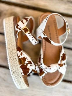 Olem Shoe Corporation Twisted Vibes Platform Sandal - Cow Print