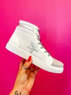 Olem Shoe Corporation Falling Over The Silver Star Hi-Top Sneakers