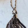 Your Fashion Wholesale Cow Hide Tassel Necklace - Black Accessories