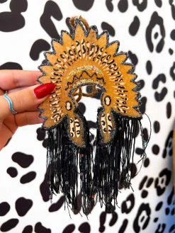 Southern Custom Designs New Arrivals Leopard Headdress Fringe Freshie