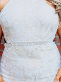 Luxe Apparel Bridal Rhinestone Crowning Moment Belt - Black Ribbon With Silver