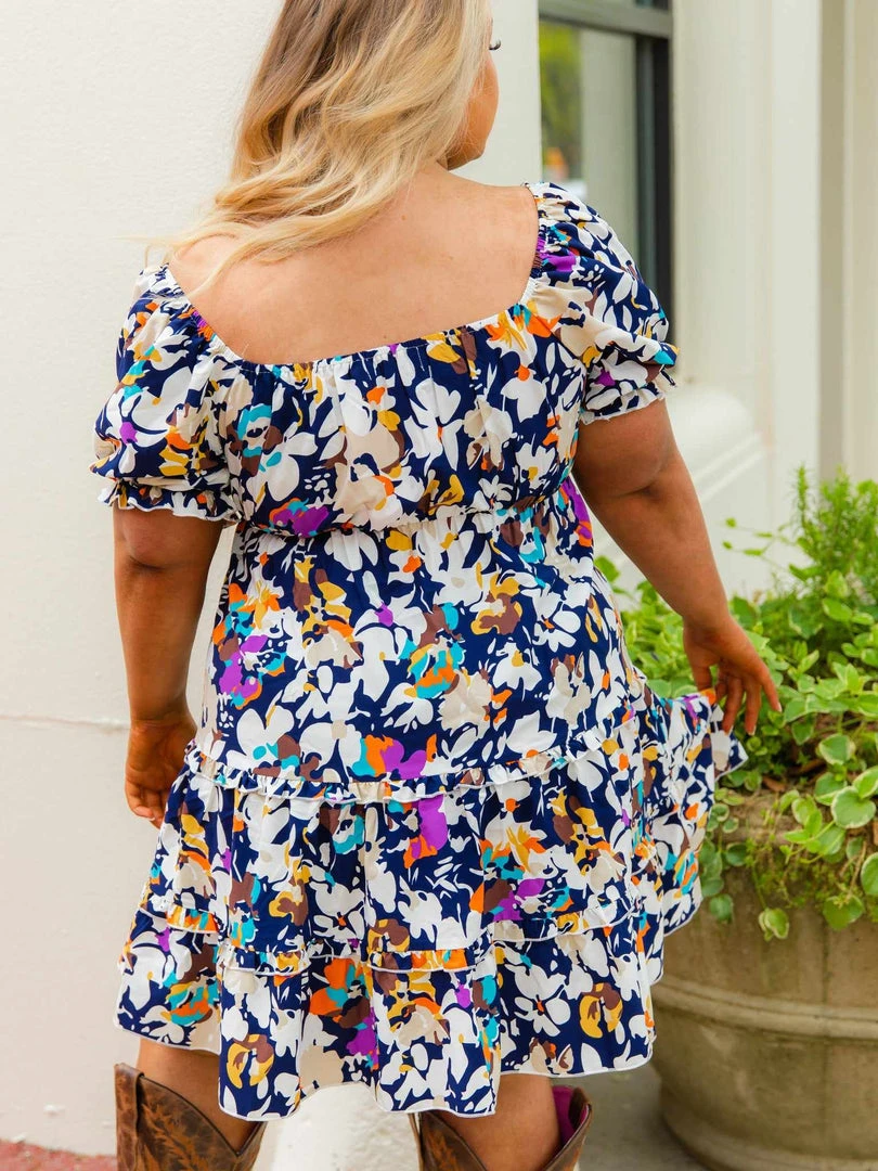 D & J Industries Co., LTD. PREORDER Navy Pushing Petals Dress Pre-Orders 8 D & J Industries Co., LTD. PREORDER Navy Pushing Petals Dress Pre-Orders