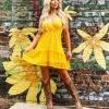 Southern Fried Chics Flirty Little Thing Lace Dress - Mustard New Arrivals
