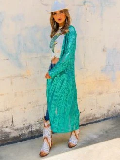 Dongguan Haohoo Clothing CO., Ltd Pre-Orders PREORDER The Royal Sequin Duster - Ocean Green
