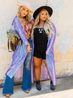 Dongguan Haohoo Clothing CO., Ltd PREORDER The Royal Sequin Duster — Iridescent Purple