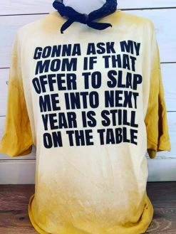 Bling-A-Gogo Slap Me Into Next Year Bleached Tee Tees