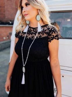 D & J Industries Summer Nights Dress - Black Sale!