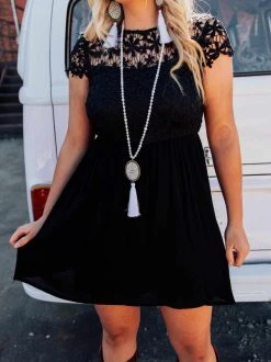 D & J Industries Summer Nights Dress - Black Sale!