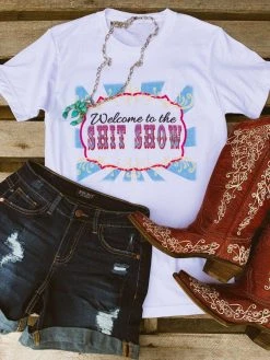 Bling-A-Gogo Welcome To The SHIT Show Tee By Bling-a-Go-Go Tees