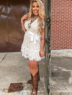 Southern Fried Chics Wrapped Up In Your Arms Lace Dress Bridal