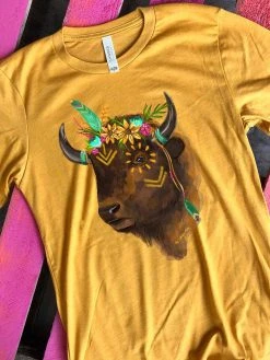 Miss Mud Pie Boho Buffalo T-shirt