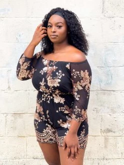 D & J Industries Co., LTD. Buy You A Round — Romper Dress In Black & Pink