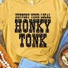 Miss Mud Pie Support Your Local Honky Tonk — Country Girl T-Shirt In Yellow