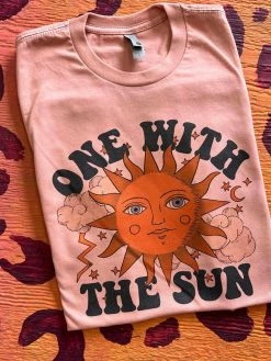 Miss Mud Pie New Arrivals One With The Sun T-shirt - Desert Rose